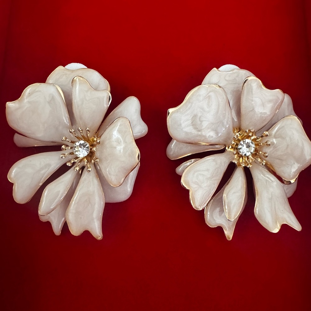 Large Flower Earrings Statement Piece #Oldmoney S… - image 2